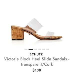 SCHUTZ Victorie Block Heel Slide Sandals Size 11